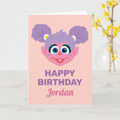 Carte Abby Cadabby | Visage Fleur | Joyeux Anniversaire (Fleur jaune)