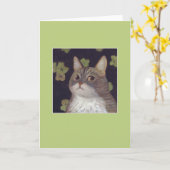 Carte Abby le chat (Fleur jaune)
