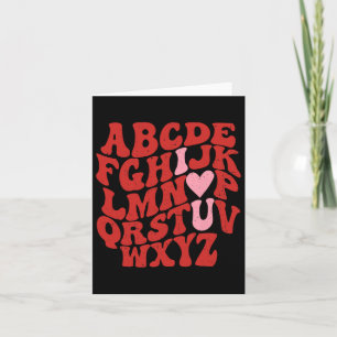 Carte Abc Alphabet Je T'Aime Professeur D'Anglais Saint-