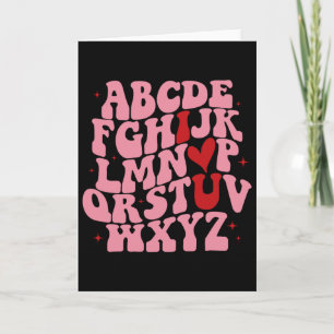 Carte Abc Alphabet Je T'Aime Professeur D'Anglais Saint-