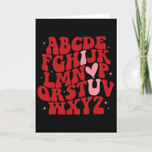 Carte Abc Alphabet Je T'Aime Professeur D'Anglais Saint-