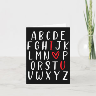 Carte Abc Alphabet Je T'Aime Professeur D'Anglais Saint-