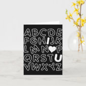 Carte Abc I Love You Alphabet Teachers Day Valentines Da (Fleur jaune)
