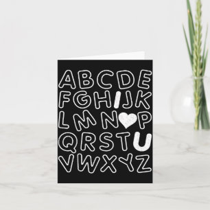 Carte Abc Je T'Aime Alphabet Professeurs Jour De La Sain