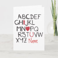 ABC Je T'Aime Personnalisé