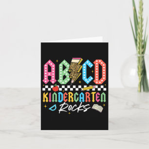Carte Abcd Kindergarten Rocks Pencil Lightning Enseignan