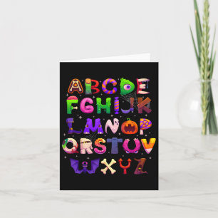 Carte Abcs Apprentissage maternelle Enseignant Funny Hal