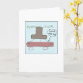 Carte Abe Lincoln funky illustré (Fleur jaune)