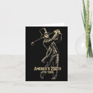 Carte Abe Lincoln Jouant au Golf 4 Juillet 250e