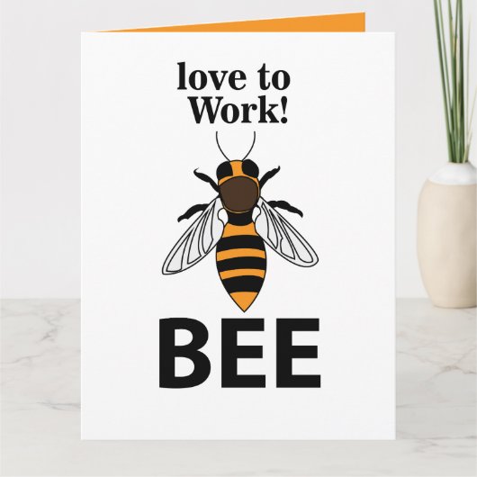 Carte Abeille Aimer Travailler Abeille (Devant)