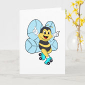 Carte Abeille avec des roulettes (Fleur jaune)
