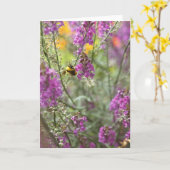 Carte Abeille avec photo Fleur sauvage (Fleur jaune)