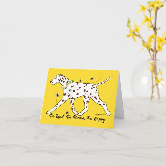 Carte Abeille dalmate (Fleur jaune)