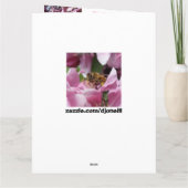 Carte Abeille de miel en fleurs avec citation (Dos)