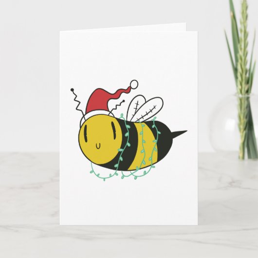 Carte abeille de Noël (Devant)
