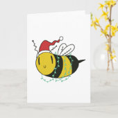 Carte abeille de Noël (Fleur jaune)