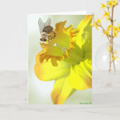 Carte Abeille de ressort (Fleur jaune)