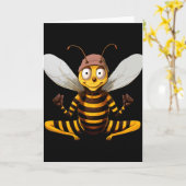 Carte Abeille de yoga  (Fleur jaune)
