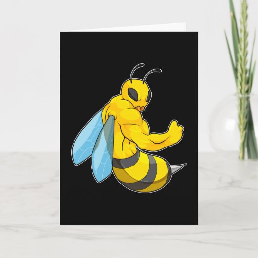 Carte Abeille en culturiste (Devant)