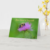 Carte Abeille en toi-même (Fleur jaune)