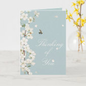 Carte Abeille et fleurs blanches Pensez à vous (Fleur jaune)