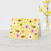 Carte Abeille & Fleurs (Fleur jaune)
