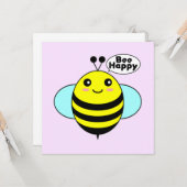 Carte Abeille Heureuse 2 (Devant/Arrière en situation)