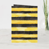 Carte Abeille noire or jaune de Noël (Dos)