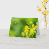 Carte Abeille sans inspiration (Fleur jaune)