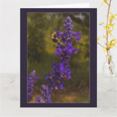 Carte abeille sur lavande  (Fleur jaune)