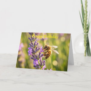 Carte Abeille sur lavande