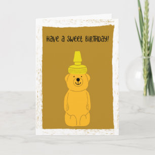 Carte Abeilles Amateurs de miel Doux Joyeux Anniversaire