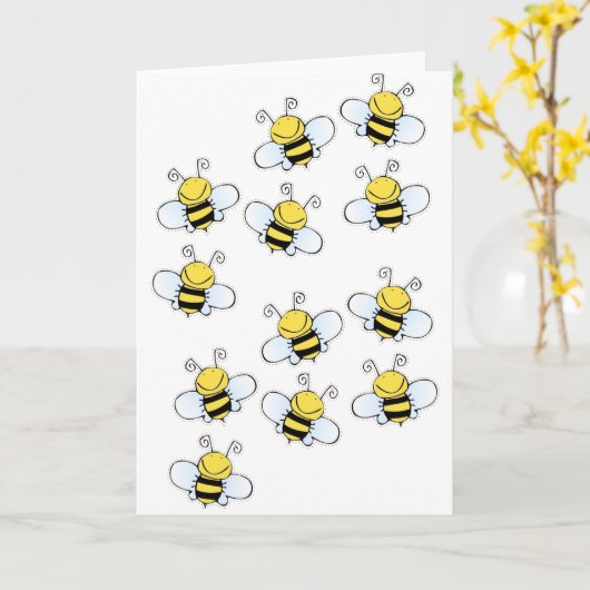 Carte Abeilles de miel (Fleur jaune)