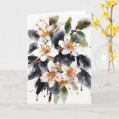 Carte Abelia - Fleurs aquarelles (Fleur jaune)