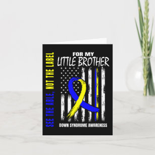 Carte Able Not Étiquette Down Syndrome Little Brother Us