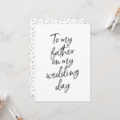 Carte Abordable à mon père le jour de mon mariage (Devant/Arrière en situation)