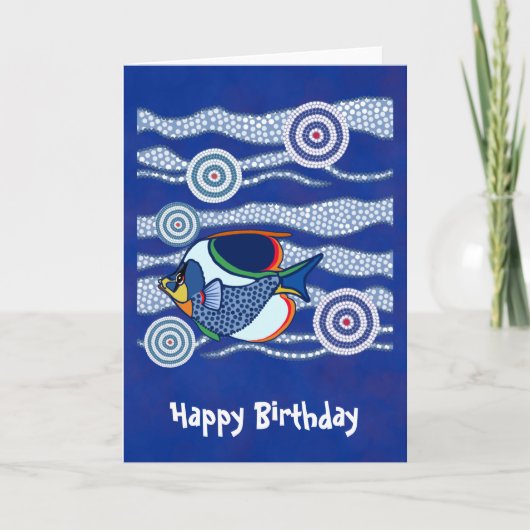 Carte Aboriginal Fish Greetings (Devant)