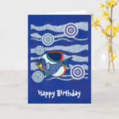 Carte Aboriginal Fish Greetings (Fleur jaune)