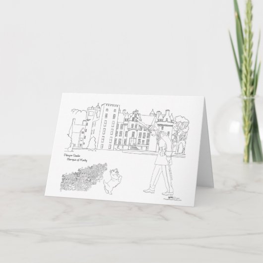 Carte Aboyne Castle Archer et Scottie Dog (Devant)