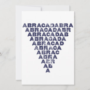 Carte Abracadabra [triangle inversé foncé]