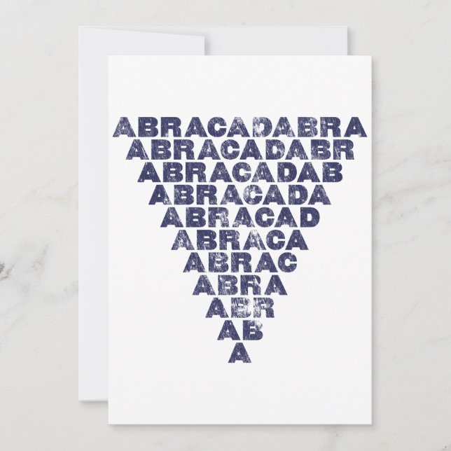 Carte Abracadabra [triangle inversé foncé] (Devant)