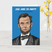 Carte Abraham Lincoln N'Hésitez Pas À Faire La Fête Anni (Fleur jaune)