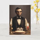 Carte abraham lincolns anniversaire (Fleur jaune)