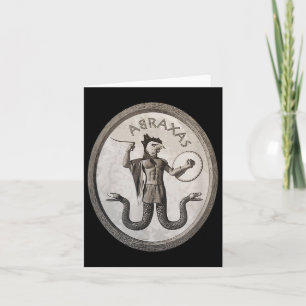 Carte Abraxas Symbole Gnostique Ésotérique Occulte Païen