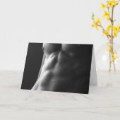 Carte Abs in Grey Hot Guy Greetings Card (Fleur jaune)