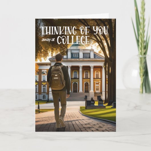 Carte Absent à l'école de pensée de vous Étudiant mâle (Devant)