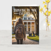 Carte Absent à l'école de pensée de vous étudiante (Fleur jaune)