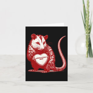 Carte Absolument pas opossum drôle valentine animal ente