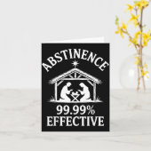 Carte Abstinence 99.99% Effective Fun Holiday Humor (Fleur jaune)