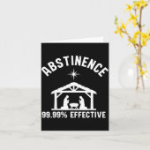 Carte Abstinence 99.99 Percent Effective Nativity Christ (Fleur jaune)
